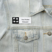 Silhouette camera wit patroon zwart naamplaatje (In situ)