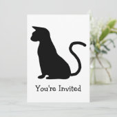 Silhouette Cat, gepersonaliseerd Kaart (Staand voorkant)