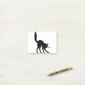 Silhouette Cat Halloween Black Cat Scared Angry Post-it® Notes (Op bureau)