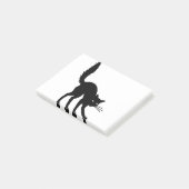 Silhouette Cat Halloween Black Cat Scared Angry Post-it® Notes (Schuin)