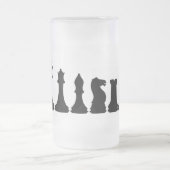 Silhouette Chess Piecedman Matglas Bierpul (Center)