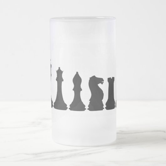 Silhouette Chess Piecedman Matglas Bierpul (Center)