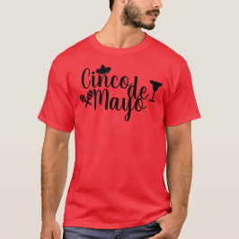 Silhouette Cinco de Mayo Margarita Sombrero T-shirt