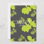 Silhouette Citroen Limoen Moderne Bruiloft Brunch Kaart (Achterkant)