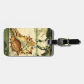 Silhouette Conch Shell Bagagelabel (Voorkant horizontaal)