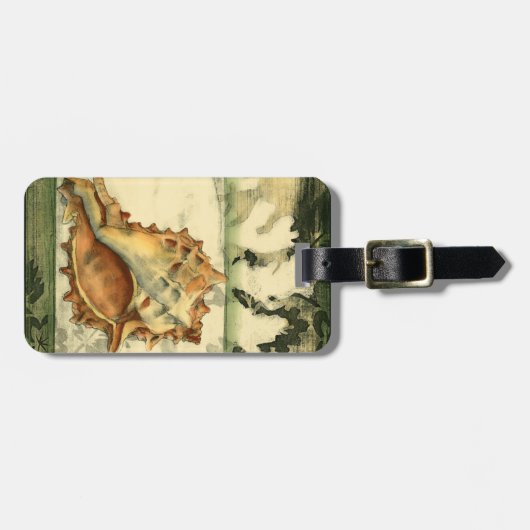 Silhouette Conch Shell Bagagelabel (Voorkant horizontaal)