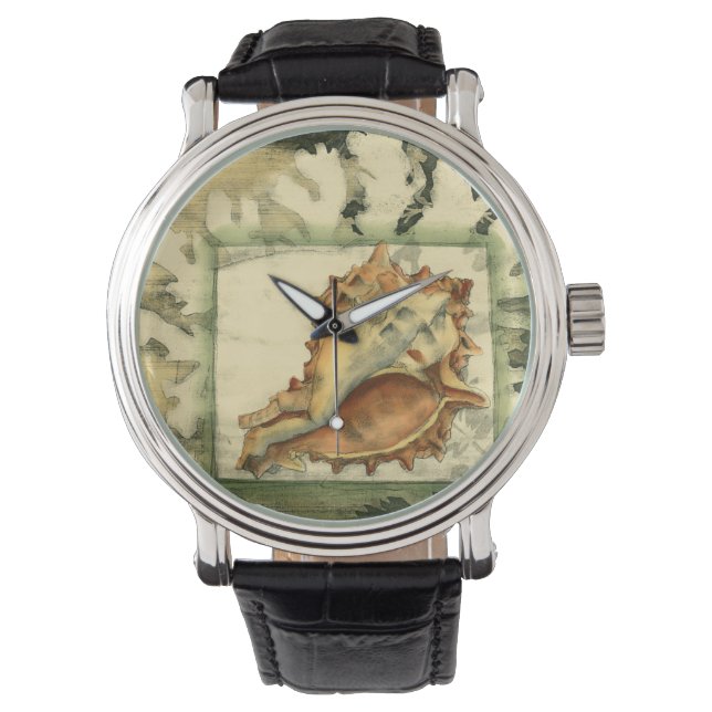 Silhouette Conch Shell Horloge (Voorkant)