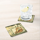 Silhouette Conch Shell Kartonnen Onderzetters (Insitu)