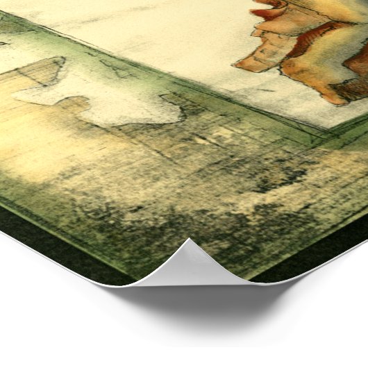 Silhouette Conch Shell Poster (Hoek)