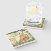 Silhouette Conch Shell Stenen Onderzetter (Zijkant)