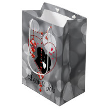 Silhouette Couple in Heart Red Heart Jewels Bokeh