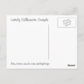 Silhouette Couple Music Lovers Briefkaart (Achterkant)