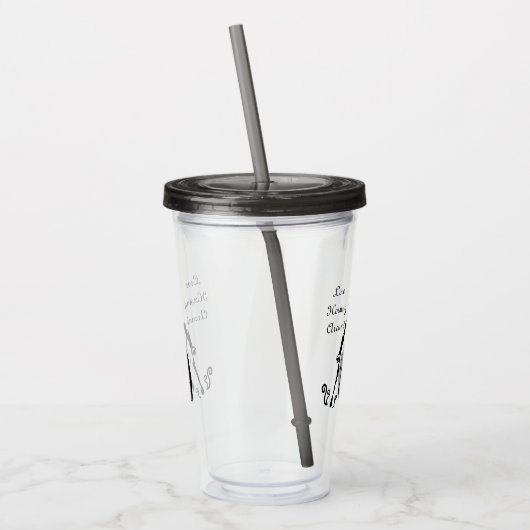 Silhouette Cowgirl Barrel Racing Acryl Drinkbeker (Links)