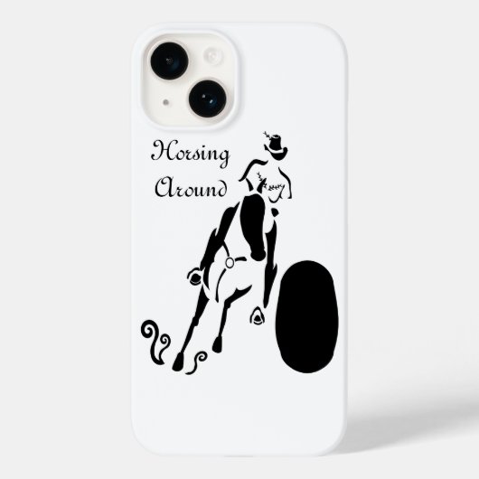 Silhouette Cowgirl Barrel Racing Case-Mate iPhone Case (Achterkant)