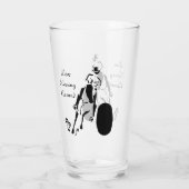 Silhouette Cowgirl Barrel Racing Glas (Achterkant)