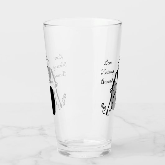 Silhouette Cowgirl Barrel Racing Glas (Links)