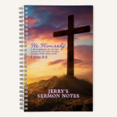 Silhouette Cross Schriftvers gepersonaliseerd Notitieboek (Voorkant)