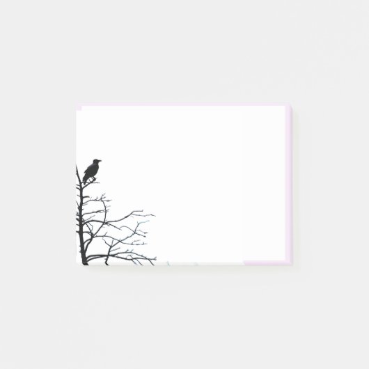 Silhouette Crow Black Bird Natuur Art Post-it® Notes (Voorkant)