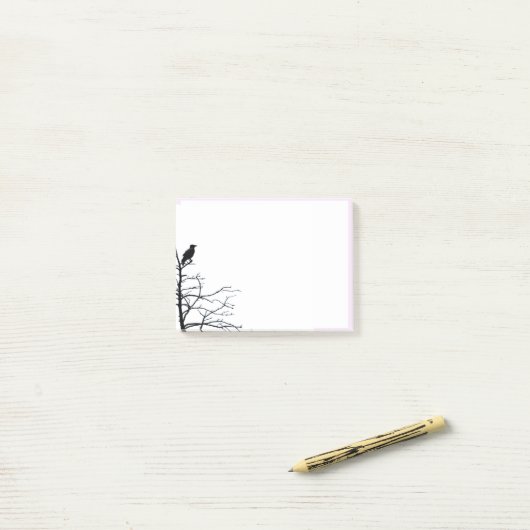 Silhouette Crow Black Bird Natuur Art Post-it® Notes (Op bureau)