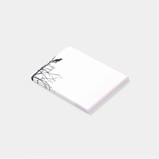 Silhouette Crow Black Bird Natuur Art Post-it® Notes (Schuin)
