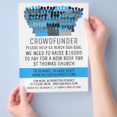 Silhouette Crowd Design, Crowdfunder, Crowdfunding Flyer (Hand)