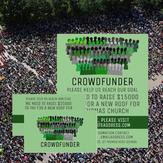 Silhouette Crowd Design, Crowdfunder, Crowdfunding Flyer