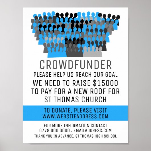 Silhouette Crowd Design, Crowdfunder, Crowdfunding Poster (Voorkant)