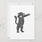 Silhouette Dabbing cat - Kies achtergrondkleur Kaart (Achterkant)