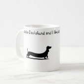 Silhouette Dachshund koffiemok  (Voorkant links)