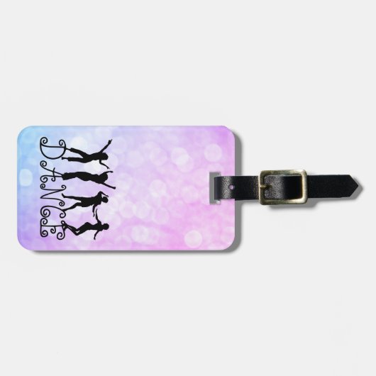 Silhouette Dancers Bokeh Dance Bagagelabel (Voorkant horizontaal)