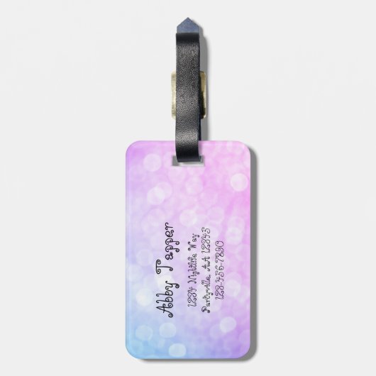 Silhouette Dancers Bokeh Dance Bagagelabel (Achterkant verticaal)