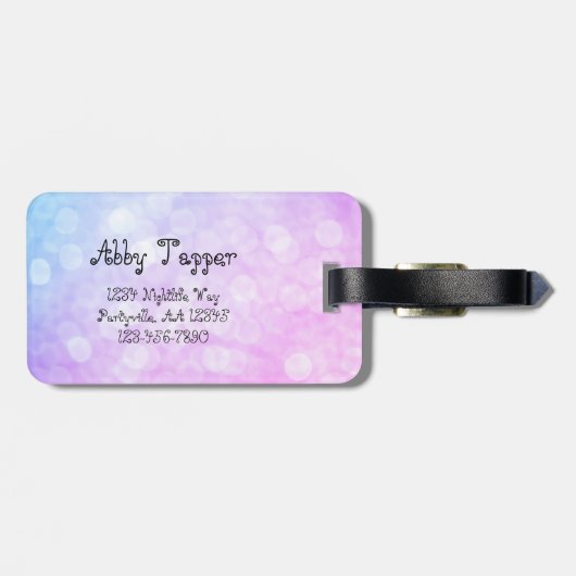 Silhouette Dancers Bokeh Dance Bagagelabel (Achterkant horizontaal)