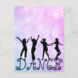 Silhouette Dancers Bokeh Dance Briefkaart