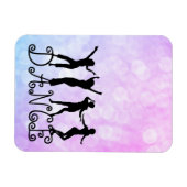 Silhouette Dancers Bokeh Dance Magneet (Horizontaal)
