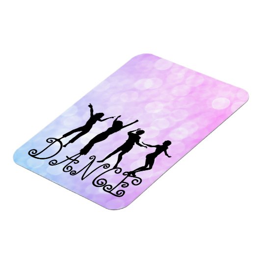 Silhouette Dancers Bokeh Dance Magneet (Linkerzijde)