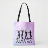 Silhouette Dancers Bokeh Dance Tote Bag (Voorkant)