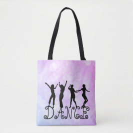 Silhouette Dancers Bokeh Dance Tote Bag