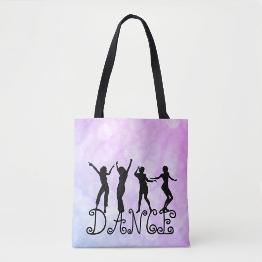 Silhouette Dancers Bokeh Dance Tote Bag (Voorkant)