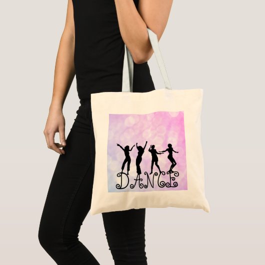 Silhouette Dancers Bokeh Dance Tote Bag (Voorkant (product))