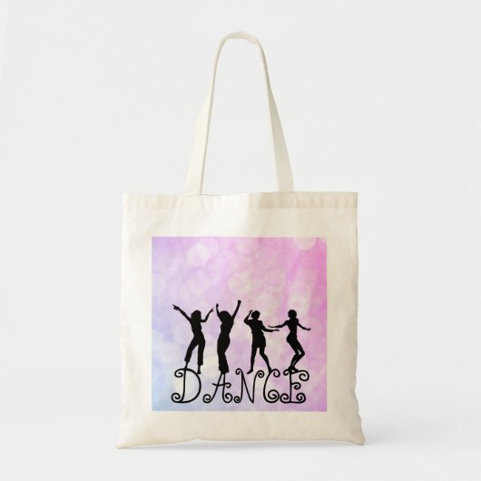 Silhouette Dancers Bokeh Dance Tote Bag (Voorkant)