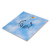 Silhouette Dancers Celebration Tegeltje (Zijkant)