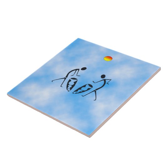 Silhouette Dancers Celebration Tegeltje (Zijkant)