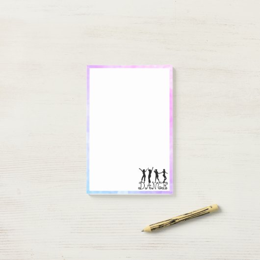 Silhouette Dancers Dance Post-it® Notes (Op bureau)