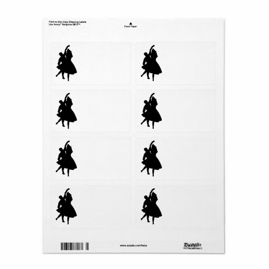 SILHOUETTE DANCERS ETIKET (Full Sheet)