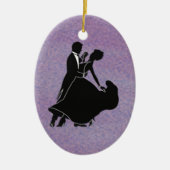 Silhouette Dancers Keramisch Ornament (Voorkant)