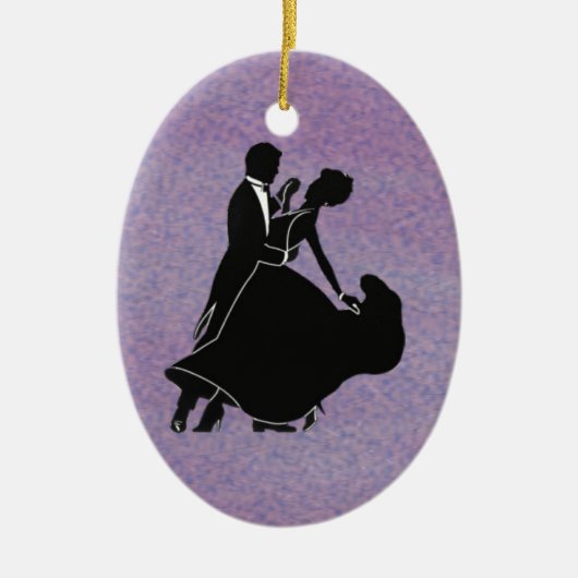 Silhouette Dancers Keramisch Ornament (Voorkant)