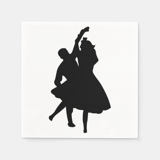 SILHOUETTE DANCERS SERVETTEN (Voorkant)