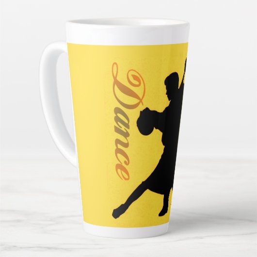 Silhouette Dancing Couple Latte Mok (Linkerhoek)