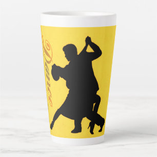 Silhouette Dancing Couple Latte Mok