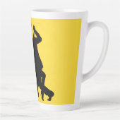 Silhouette Dancing Couple Latte Mok (Rechts)